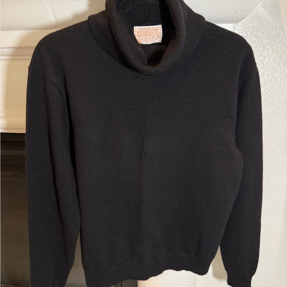 Pendleton 100% Virgin Wool Black Turtleneck Sweater - Read Description